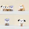 Cute Bee Puppy Keychain Cartoon Children Backpack Decorative Pendant Plush Doll