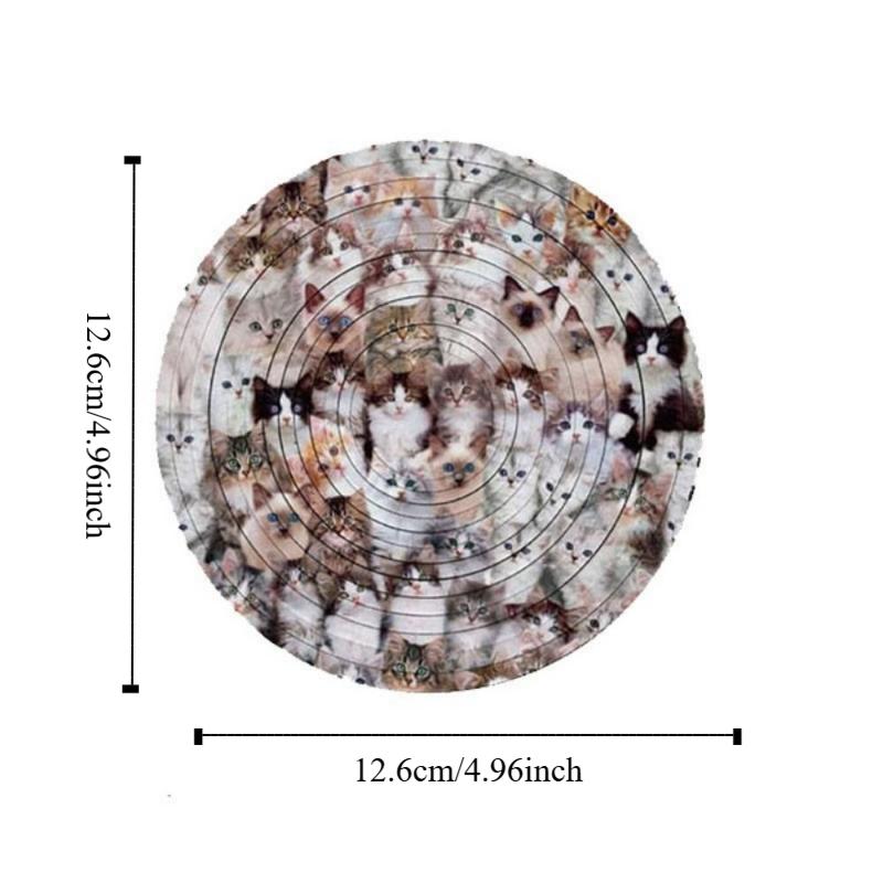 DIY 3D Rotating Puzzle Cat Double Sided Rotating Ball Toy Spinners Ball Jigsaw  Children/Adults