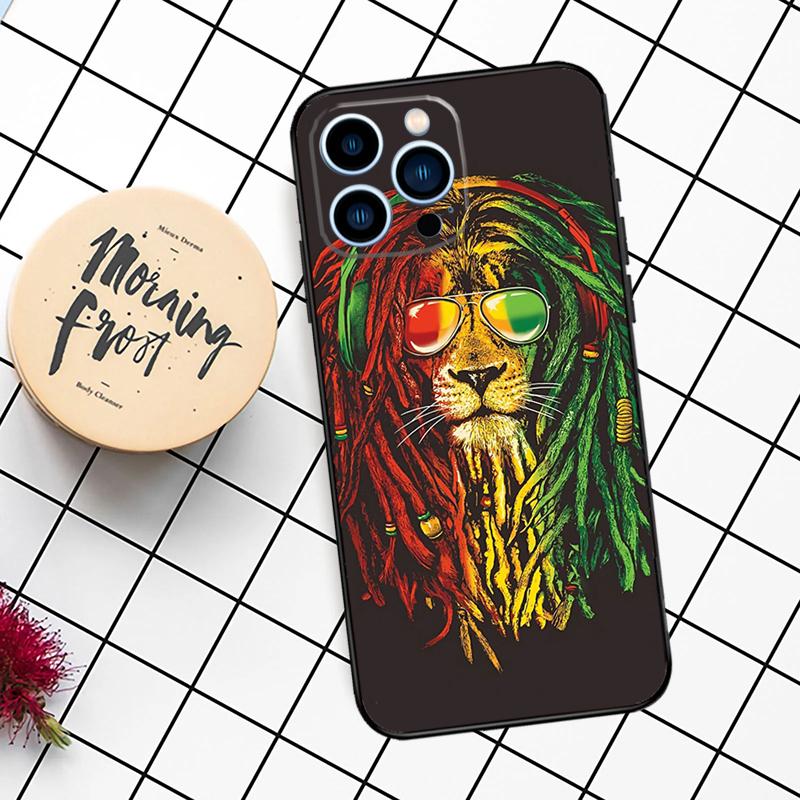 Чехол Rasta Lion Reggae Bob Marleys для iPhone 11 12 13 14 16 15 Pro Max 7 8 Plus 12 13 Mini XS MAX X XR Обложка Coque