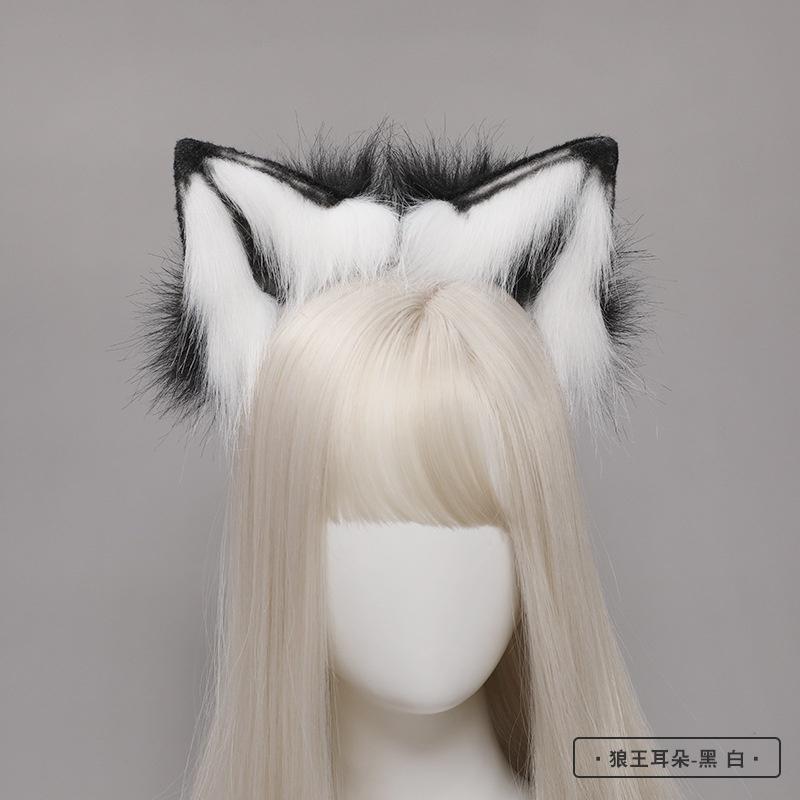 Новый Red Fox Anime Beast Ear Beast Tail Wolf Ear Cat Ear повязка на голову на заказ косплей Golden LOL Fox Ears плюшевые аксессуары для волос