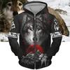 Men's Animal Wolf Graphic Prints Hoodie Hoodies Sweatshirt Streetwear Designer Long Sleeve Hooded Sports & Outdoor