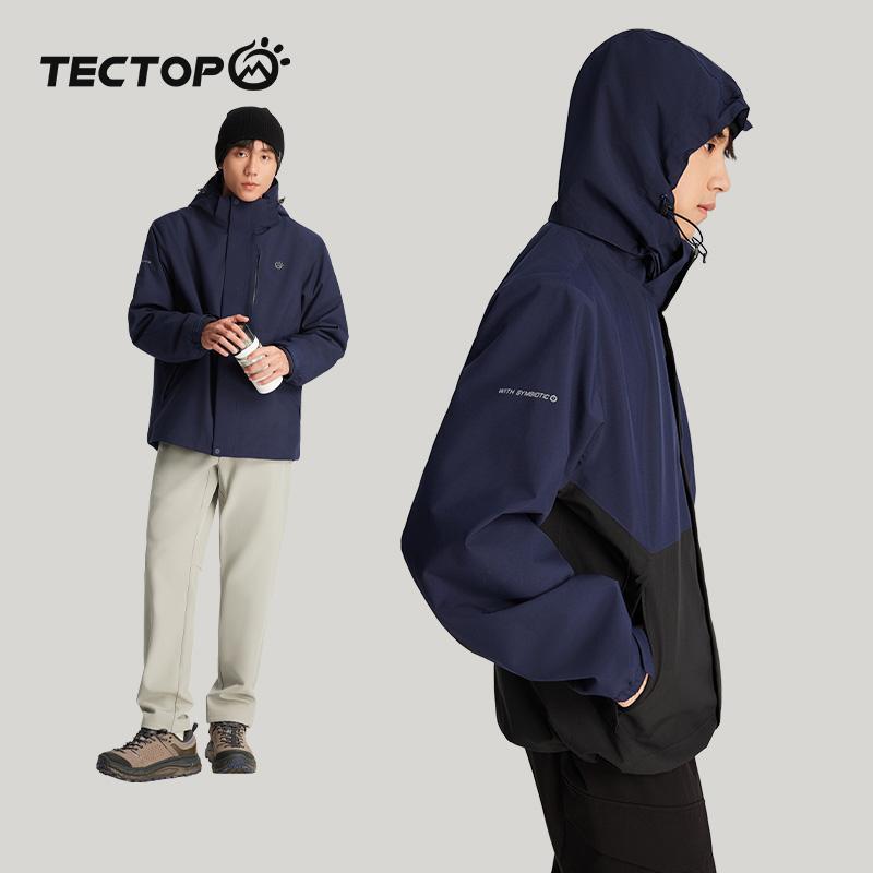 Мужская куртка Tantuo 3-в-1 для улицы, съемный комплект из двух частей с флисовой подкладкой, ветрозащитная и водоотталкивающая куртка с цветовыми блоками