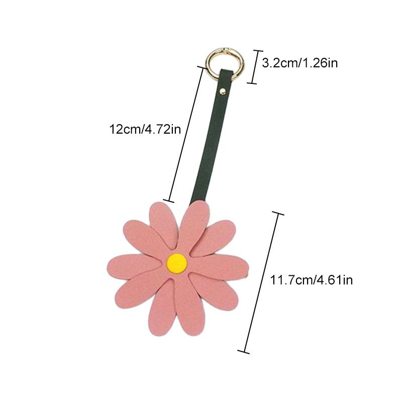 1 шт. ромашка орнамент искусственная кожа цветок брелок модная сумка шарм многофункциональный багаж кулон аксессуары ювелирные изделия декор