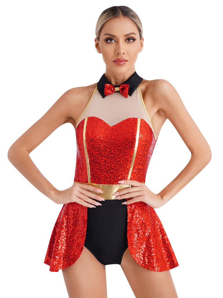 Хэллоуин сценический костюм клоун косплей смокинг боди с блестками юбка трико бал-маскарад вечерние цирк костюм манежа