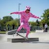 Warm onesie costume for women, men, pegasus, kigurumi, pink tracksuit, size L