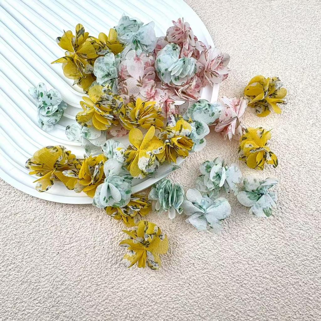 Ретро Тканевое Искусство Ручной Работы Цветочные Аксессуары: Серьги, Клипсы, Головные уборы, Украшения для одежды