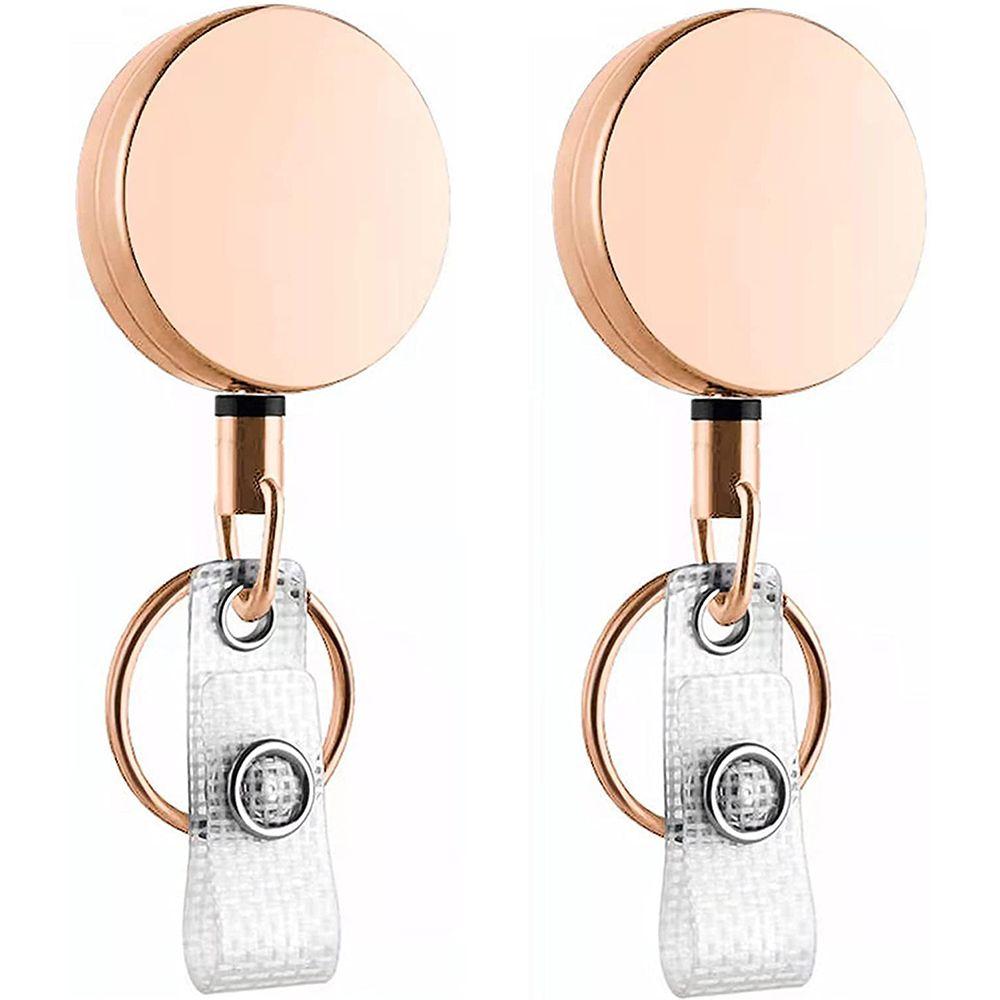 Металлический выдвижной держатель для ID-карты, бейджа, клипса-рулетка, выдвижной брелок для ключей, клипса для шнурка