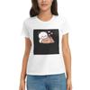Женская футболка Панда Коричневый Медведь Моти Кошки Летние с коротким рукавом Круглый вырез Хлопковые футболки Одежда Топы Уличный стиль