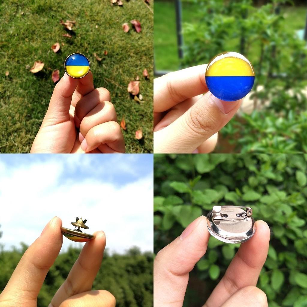 Стильный значок-пуговица с флагом Украины, брошь для рюкзаков и сумок