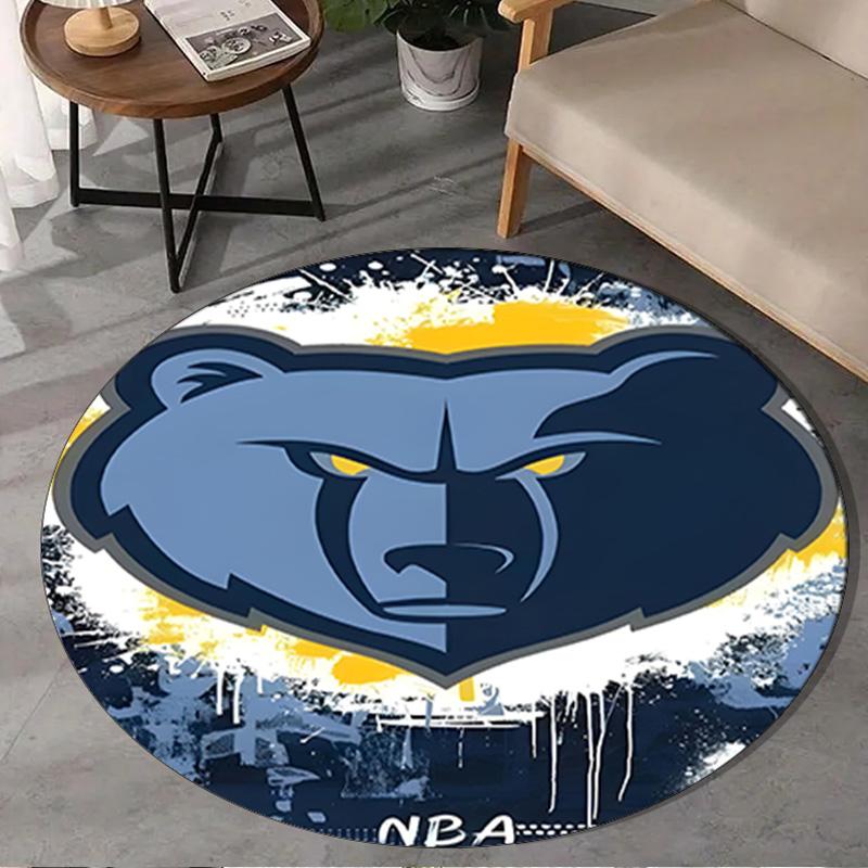 City Grizzlies Bear Logo Round Rug for Livingroom,Bedroom, Palyroom, Chair Rug, Area rug, Circle Carpet, Large Size Fan Christmas gift
