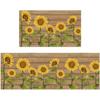 Kitchen Floor Mat Sunflower Honey Wood Grain Laundry Room Washable Mat HOME Decor Hallway Nonslip Rug Bedside Rug Doormat Gift
