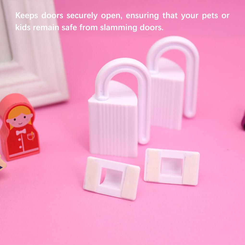 ABS Baby Fingertip Hand Protector Self-adhesive Cupboard Closet Children Safety Door Stopper Stop Clip Hinge Guard