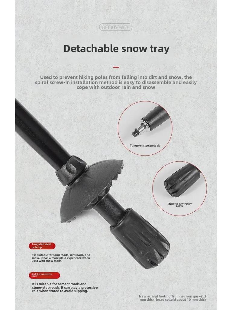 Ultra-Light Folding Aluminum Trekking Pole: Telescopic Hiking and Walking Stick