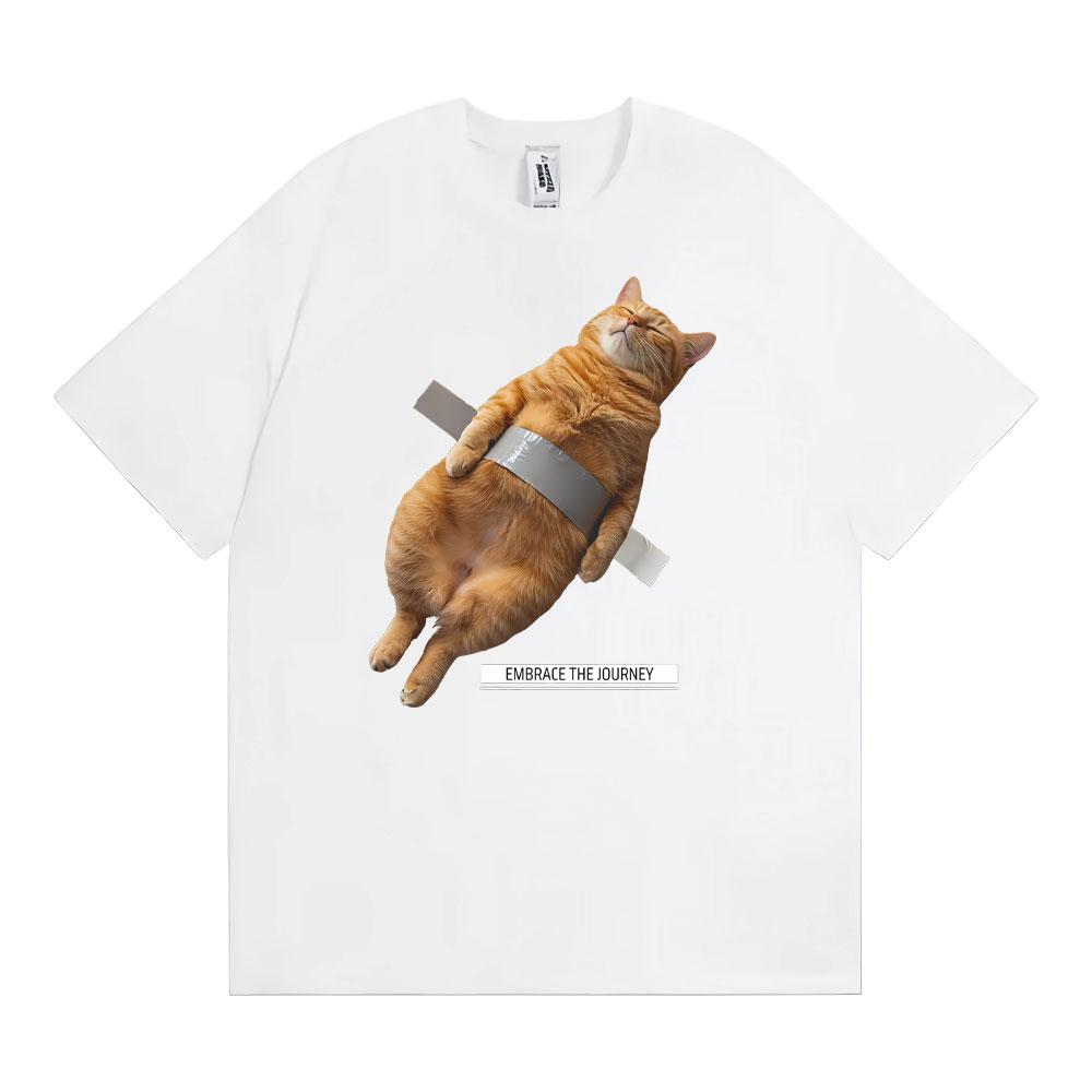 Duct Tape Orange Cat Unisex Lover Cat Gift Vintage 90s TShirt Unisex WOMEN Fashion Classic T Shirt Short Sleeve Comfort T Shirts