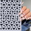 3D Black White Red Heart Villain Valentine'S Day Nail Art Stickers Nail Diy Colorful Nail Decals Nail Art Accessories