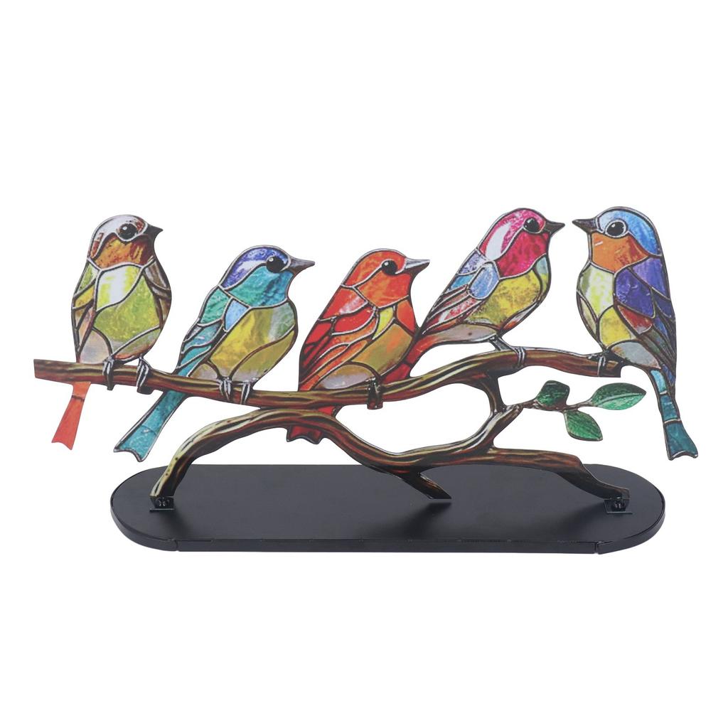 Metal Bird Series Decoration Multicolor Bird Series Detachable Art Ornaments for Display