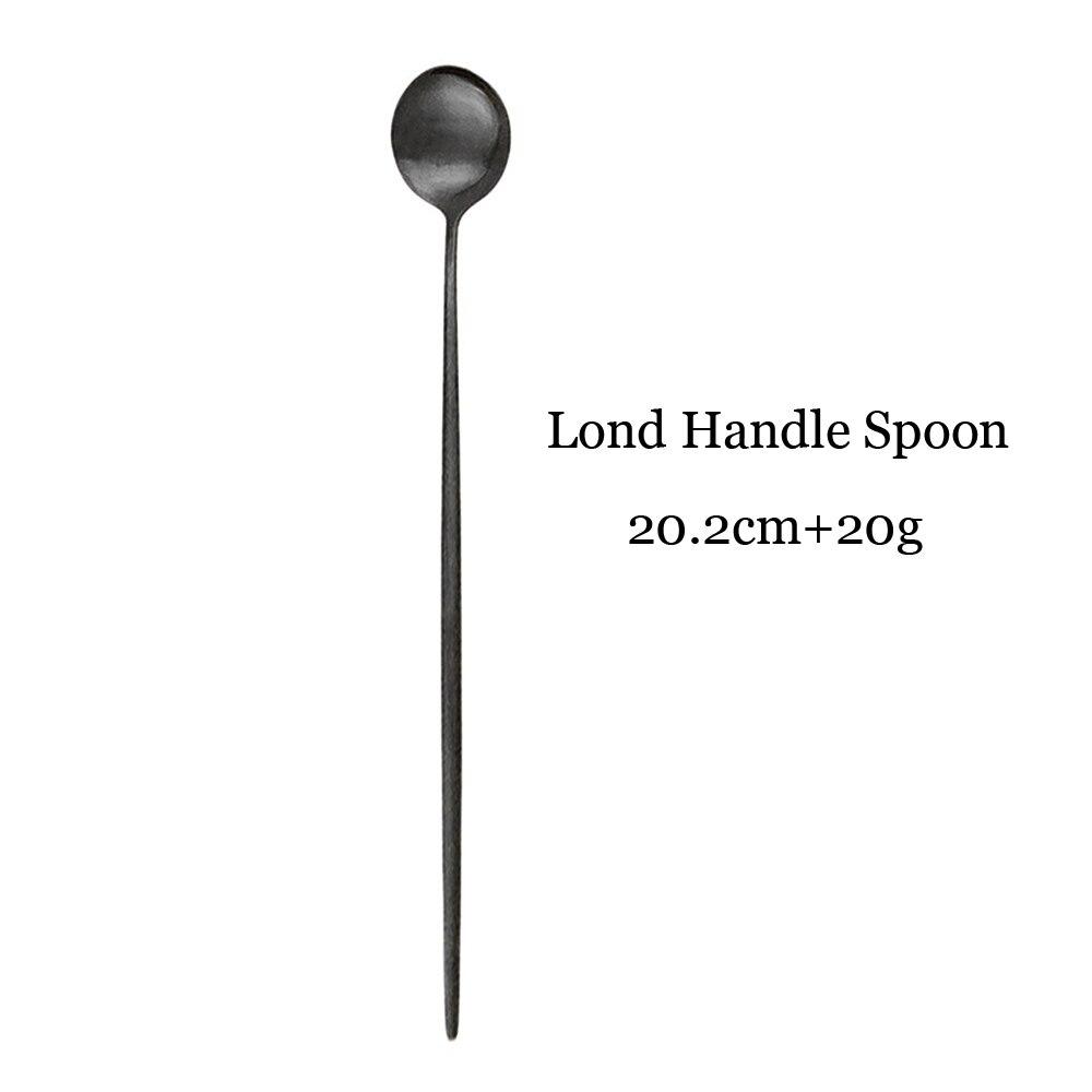 Черная матовая посуда, набор столовой посуды из нержавеющей стали, нож, вилка, ложка, палочки для еды, кухонные столовые приборы, столовое серебро, роскошные столовые приборы