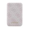 Guess Bundle Pack Magsafe 4G Metal Gold Logo - Zestaw Etui + Power Bank 5000Mah Magsafe Iphone 14 Pro (Różowy)