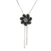 Suijue Jewelry Women'S Flower Sweater Chain Long Tassel Autumn And Winter Versatile High-End Diamond Necklace