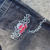 Джинсы JNCO Винтажные Хип-хоп Свободные Джинсы Мужские Готические С Высокой Талией Широкие Штаны Уличная Одежда