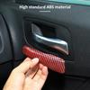 4X Inner Door Handle Frame Decor Cover for Dodge Charger 2011+ Red Carbon Fiber