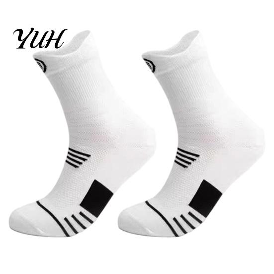 Ankle Support Athletic Gear 1 Pair Men's Crew Socks, Moisture Wicking Running Comfortable Badminton Socks Soft Workout Casual Thin for Sports