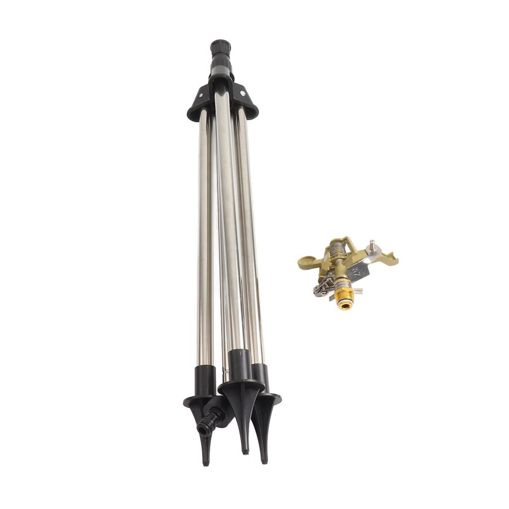 Импульсный дождеватель на колышке Сверхпрочный из цинкового сплава Дождеватель для двора газона сада 0-360° Вращение Покрытие большой площади 1/2'