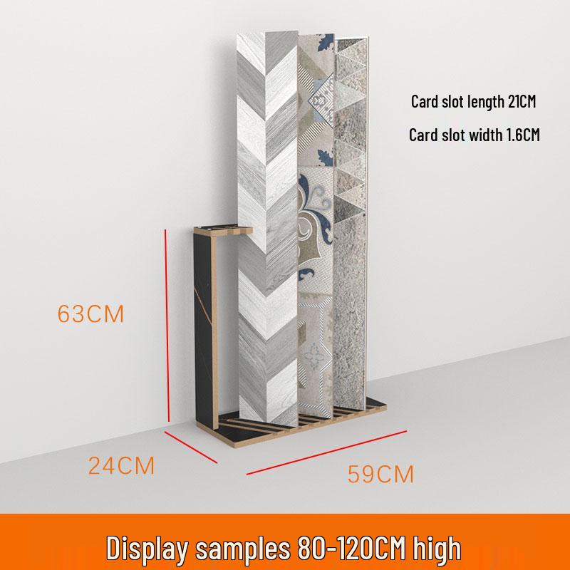 Slanted Wood Tile Display Stand for Flooring Samples
