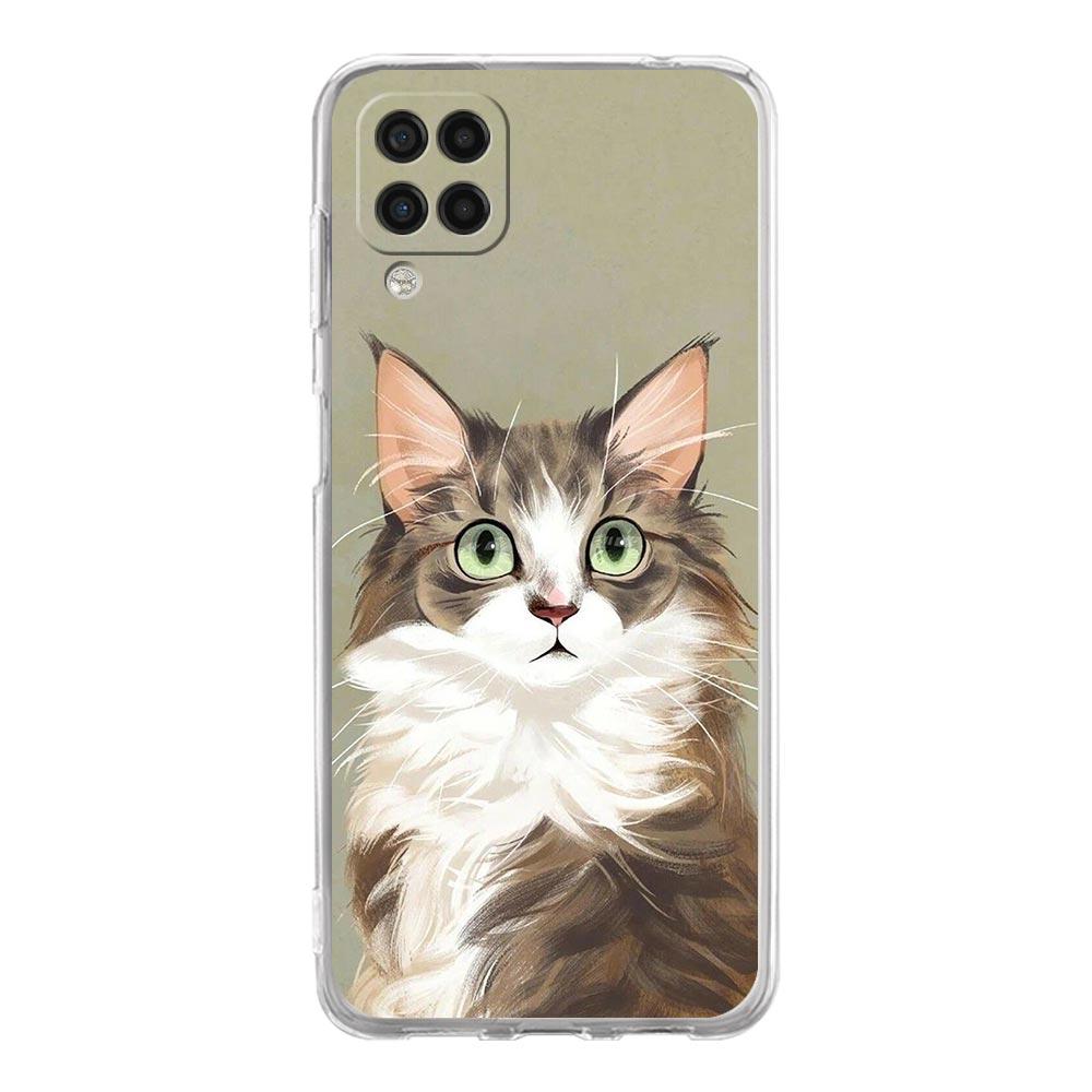 Модный мягкий чехол для телефона с милыми котами для Samsung Galaxy A51 A71 A21S A12 A11 A31 A41 A03S A13 A33 A73 A53 A52 A32 5G A23