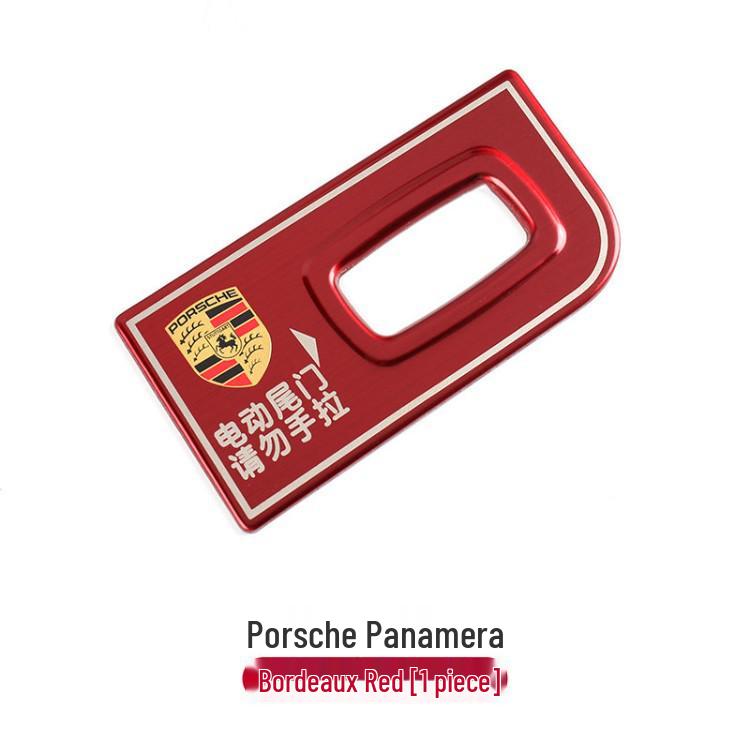 Наклейка-предупреждение об электрической крышке багажника Porsche