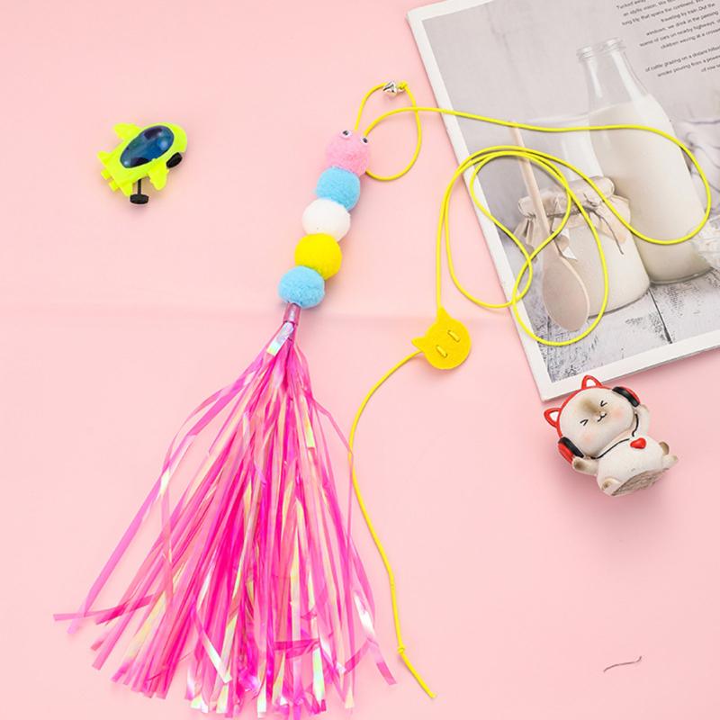 Cat Plush Teaser Stick Hanging Door Interactive Play Chase Exercise Toys Pet Supplies For Indoor