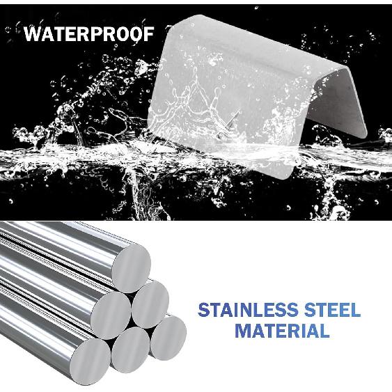 Shakas 12 PCS Car Wind Deflector Clips, Stainless Steel Wind and Rain Deflector Channel Fixed Window Clip, Modification Installation Tuning