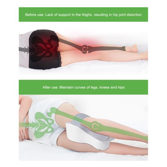 Комфортная подушка для коленей для спящих на боку, подушка для ног из пены с эффектом памяти для спины и бедер