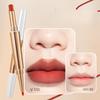 Губная помада с эфирным маслом розы, двухсторонняя, не выцветает, не оставляет следов на чашке, карандаш для губ, бархатно-матовая, освежает цвет лица, косметика для розовых губ