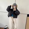 Short stand-up collar ribs down jacket winter new duck down loose warm jacket delivery puff turtle back