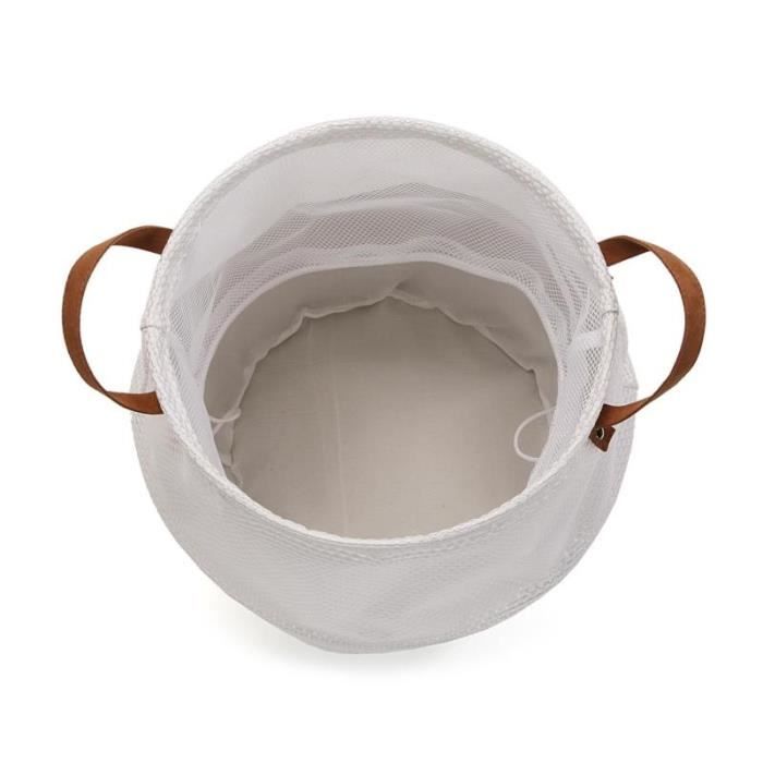 Panier à linge - VERSA - Natalia - Souple - Détachable - Lavable en machine