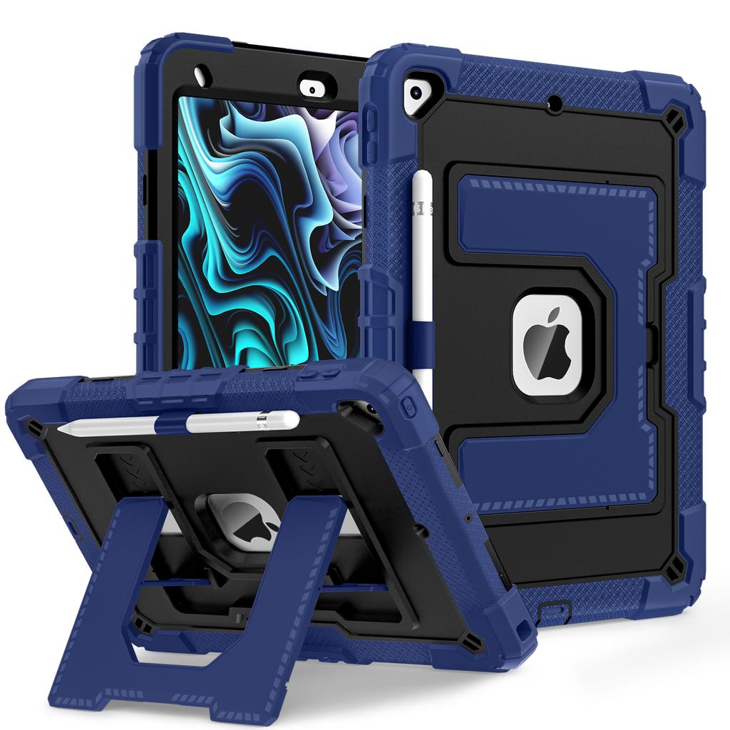 Tablet Case with Kickstand for iPad 10.2 (2021)/(2020)/(2019) Anti Drop PC+Silicone Cover
