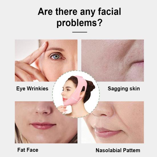 Женский ремешок для подбородка с регулируемой лентой-застежкой, мягкий дышащий редуктор для двойного подбородка, красивая повязка для скульптуры лица