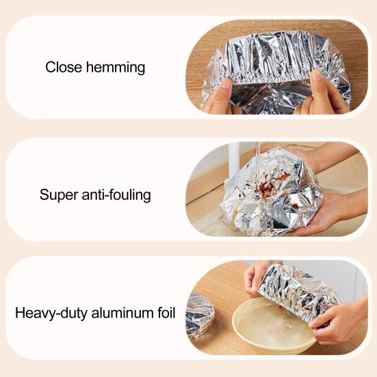 10/100Pcs Aluminum Foil Film Insulation Food Covers Heat Resistant BPA Free Kitchen