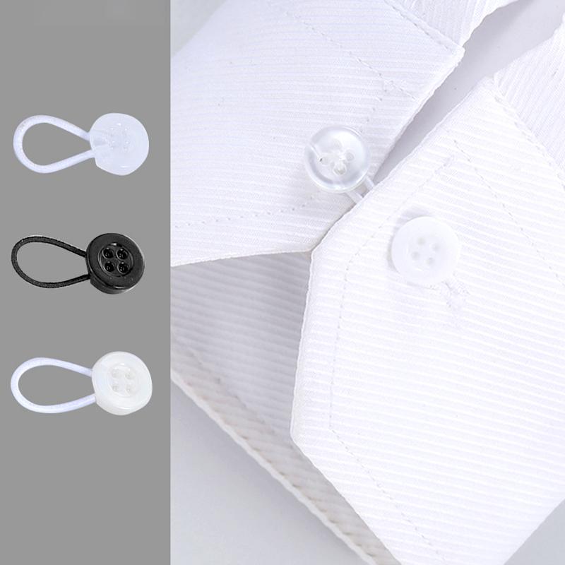 10Pcs Tie Expanders Lengthen Buckle Shirts Accessories No Sewing Flexible Reusable With Elastic Pant-Waist Stretch Cuff Extenders