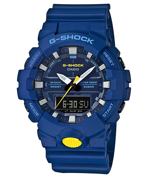 Casio Мужские кварцевые часы GA-800SC-2A из смолы, водонепроницаемые 200 м, ударопрочные, цифровые