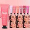 Multi-color Matte Blush Cream Natural Waterproof Smooth Silky Fine Flash High-gloss Repair Volume Six-color Rouge Blush