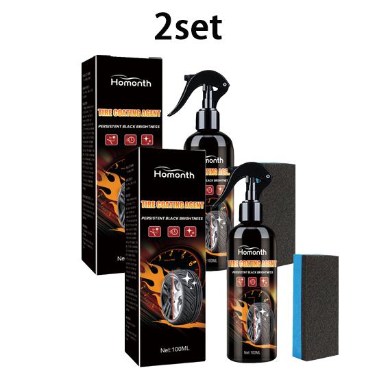 Homonth car tire wheel coating agent cleans stains, brightens glazing, long-lasting maintenance of tire rims 1set