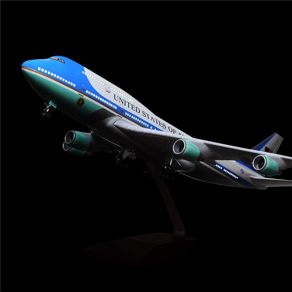 Для самолета Air Force One B747 Модели самолетов Наборы Дисплей Литой самолет для взрослых со светодиодной подсветкой(Сенсорное или Звуковое Управление)