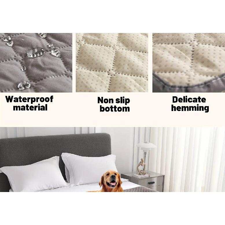 Small Check Pet Mattress,Washable PU Foam Dog Mat,Non-Slip Furniture Protector,Soft Bed Cover for Cats Dogs