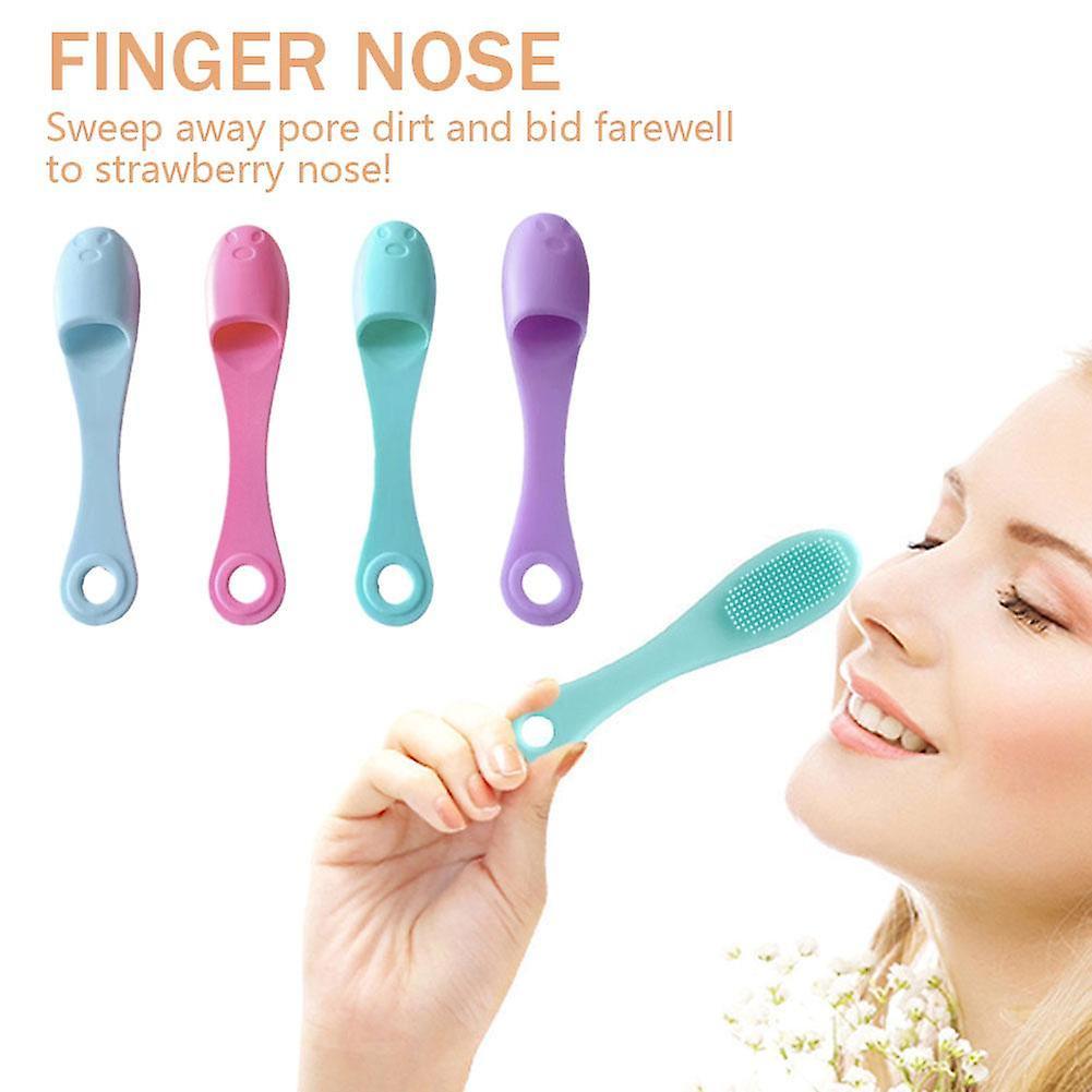 Silicone Nose Brush Cleaning Blackheads Pores Finger Set Soft Cleansing Brush Beauty Clean Tool