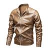 Plus Size Fashionable Jacket Stand Collar Casual Spring and Autumn New Zipper Slim Fit Men's Biker's Leather Jacket