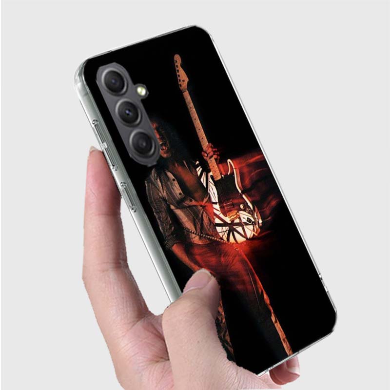 Чехол для телефона с графикой гитары Эдди Ван Халена для Samsung A16 A26 A36 A56 A17 A37 A57 A07 A06 A02S A03 A04S A05S Galaxy Note 20 10 A
