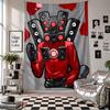 Wall TapestrySkibidi Toilet Art Hanging Cloth Decorative Background Cover for Room Decoration