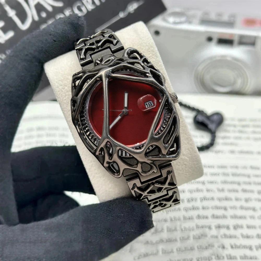 AAA Devil Punk Blue Eye Quartz Watch Men Alabaster Industries Demon Claw Y2K Men's Watch Unique Creative Men Hot Medieval Clock